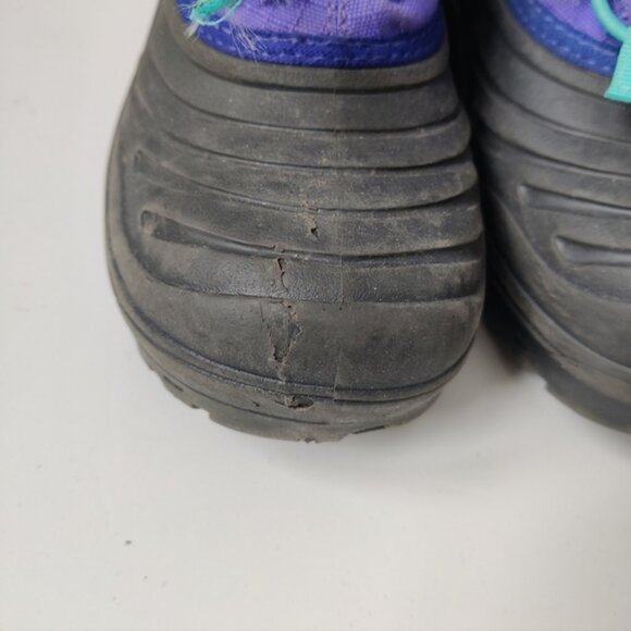 Sorel Unisex Kids Youth Super Trooper Snow Boots Size 3 Purple Black - Picture 6 of 9